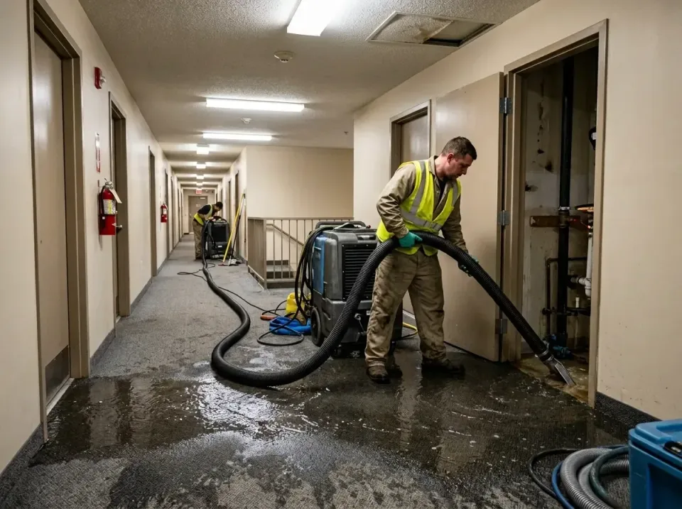 multi-unit-apartment-hallway-f-005 — frequently asked questions, Emergency Burst Pipe Water Extraction & Removal in Pinevill…